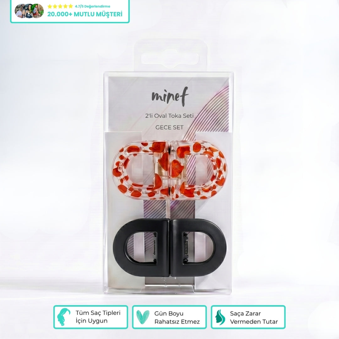 Minef 2'li Oval Toka Seti