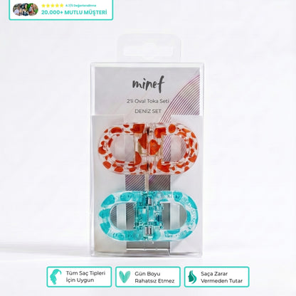 Minef 2'li Oval Toka Seti