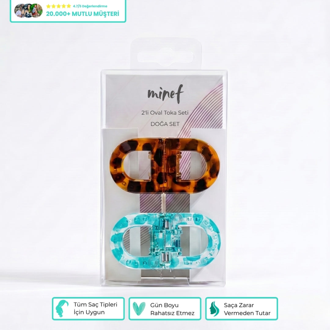 Minef 2'li Oval Toka Seti
