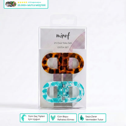 Minef 2'li Oval Toka Seti